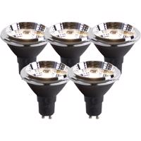 5 db LED-es lámpa AR70 GU10 6W 2000K-3000K sötétre meleg