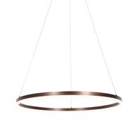 Design függőlámpa bronz 80 cm LED-del 3 fokozatban szabályozható - Anello