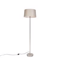 Modern állólámpa acél taupe árnyalattal 45 cm - Simplo