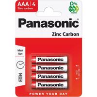 PANASONIC Zinc RED féltartós Mikroceruza elem AAA (R03) B4